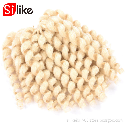 8'' 22strands Jumpy Wand Curl Jamaican Bounce bug bundles Synthetic spring Braiding Hair Extension Crochet twist HairFor Woman